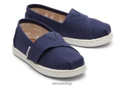 Toms Kids Alpargata Canvas Navy Shoes Z480RF511