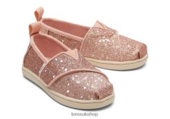Toms Kids Glitter Alpargata Rose Gold Shoes Z480RF526