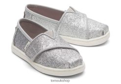 Toms Kids Glitter Alpargata Silver Iridescent Shoes Z480RF528