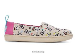 Toms Kids Panda Alpargata Natural Birch Shoes Z480RF559
