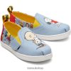 Toms Kids Peanuts Tiny Alpargata Blue Print Shoes Z480RF505