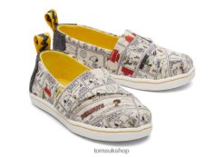 Toms Kids Snoopy/Woodstock Alpargata Natural Felt Shoes Z480RF519