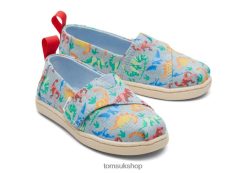 Toms Kids Tiny Alpargata Washed Denim Dinomite Dinos Washed Denim Shoes Z480RF517