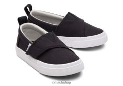 Toms Kids Tiny Fenix Slip-On Canvas Black Shoes Z480RF518