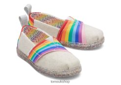 Toms Kids Unity Pride Alpargata Natural Rainbow Shoes Z480RF520
