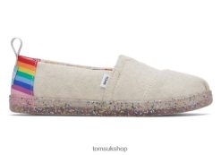 Toms Kids Unity Pride Alpargata Natural Rainbow Shoes Z480RF551