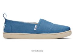 Toms Kids Youth Alpargata Eco Woven Ocean Blue Shoes Z480RF548