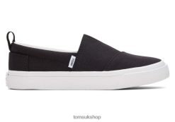 Toms Kids Youth Fenix Slip-On Canvas Black Shoes Z480RF550