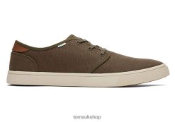 Toms Men Carlo Trainers Dark Olive Shoes Z480RF482