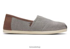 Toms Men Chambray Alpargata Grey Shoes Z480RF421