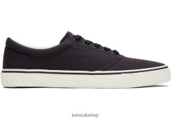 Toms Men Fenix Trainers Black Canvas Shoes Z480RF462