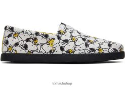 Toms Men Peanuts Alp Fwd White Peanuts Print Shoes Z480RF406