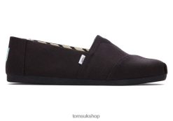 Toms Men Recycled Cotton Alpargata Black Shoes Z480RF379