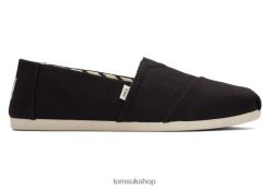 Toms Men Recycled Cotton Alpargata Black Shoes Z480RF386