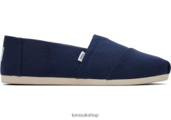Toms Men Recycled Cotton Alpargata Navy Shoes Z480RF375