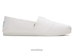 Toms Men Recycled Cotton Alpargata White Shoes Z480RF385