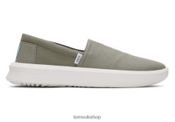Toms Men Rover Eco Trainers Recycled Cotton Vetiver Grey Recycled Cotton Shoes Z480RF455