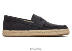 Toms Men Stanford 2.0 Rope Espadrille Black Recycled Cotton Shoes Z480RF443