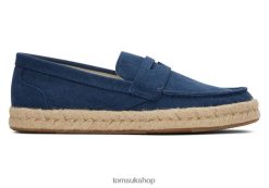 Toms Men Stanford 2.0 Rope Espadrille Navy Recycled Cotton Shoes Z480RF442