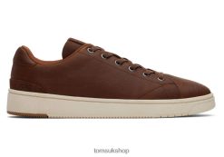 Toms Men TRVL LITE Trainers Chicory Brown Leather Shoes Z480RF451