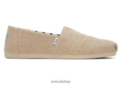 Toms Women Alpargata Eco Heritage Canvas Wide Width Natural Undyed Wide Shoes Z480RF18