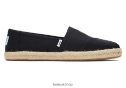 Toms Women Alpargata Eco Recycled Cotton Rope Espadrille Black Shoes Z480RF163