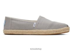 Toms Women Alpargata Eco Recycled Cotton Rope Espadrille Grey Shoes Z480RF119