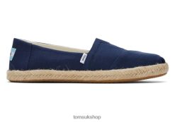 Toms Women Alpargata Eco Recycled Cotton Rope Espadrille Navy Shoes Z480RF147