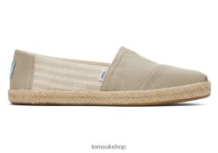 Toms Women Alpargata Eco Recycled Cotton Rope Espadrille Oxford Tan Shoes Z480RF152