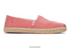 Toms Women Alpargata Eco Rope Espadrille Peach Textured Woven Shoes Z480RF162
