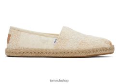 Toms Women Alpargata Floral Lace Rope Espadrille Natural Posy Lace Shoes Z480RF158