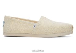 Toms Women Alpargata Metallic Linen Metallic Natural Shoes Z480RF3