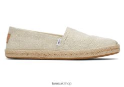 Toms Women Alpargata Metallic Linen Natural Gold Metallic Shoes Z480RF117