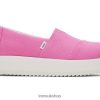 Toms Women Alpargata Midform Espadrille Pink Canvas Shoes Z480RF271