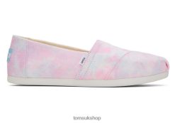 Toms Women Alpargata Tie-Dye Neon Pink Tie Dye Twill Shoes Z480RF52