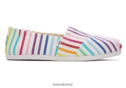 Toms Women Alpargata Unity Rainbow Stripe Shoes Z480RF21