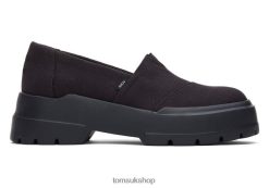 Toms Women Combat Low Black Canvas Shoes Z480RF278