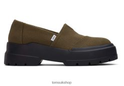 Toms Women Combat Low Dark Olive Shoes Z480RF276