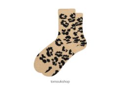 Toms Women Cozy Cushioned Crew Socks Leopard New Style Accessories Z480RF358