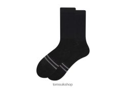 Toms Women Crew Socks Black Stripe Accessories Z480RF335