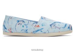 Toms Women Dolphins Alpargata Blue Shoes Z480RF91