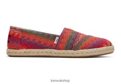 Toms Women Espadrille Alpargata Pink Multi Shoes Z480RF155