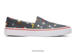 Toms Women Fenix Slip On Snoopy Print Matte Black Shoes Z480RF309