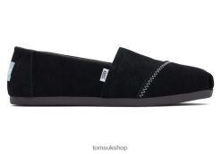 Toms Women KROST Alpargata Suede Black Shoes Z480RF82