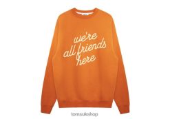 Toms Women KROST The Max Crewneck Orange Fleece Clothing Z480RF371