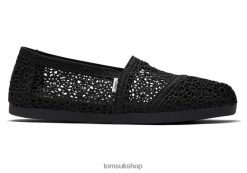 Toms Women Moroccan Crochet Alpargata black Shoes Z480RF37