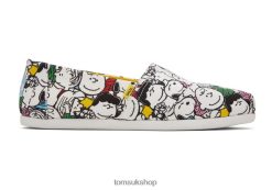 Toms Women Peanuts Alpargata White Peanuts Cast Print Shoes Z480RF48