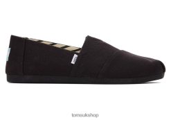 Toms Women Recycled Cotton Alpargata Black Shoes Z480RF39