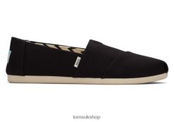 Toms Women Recycled Cotton Alpargata Black Shoes Z480RF87