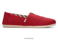 Toms Women Recycled Cotton Alpargata Red Shoes Z480RF43